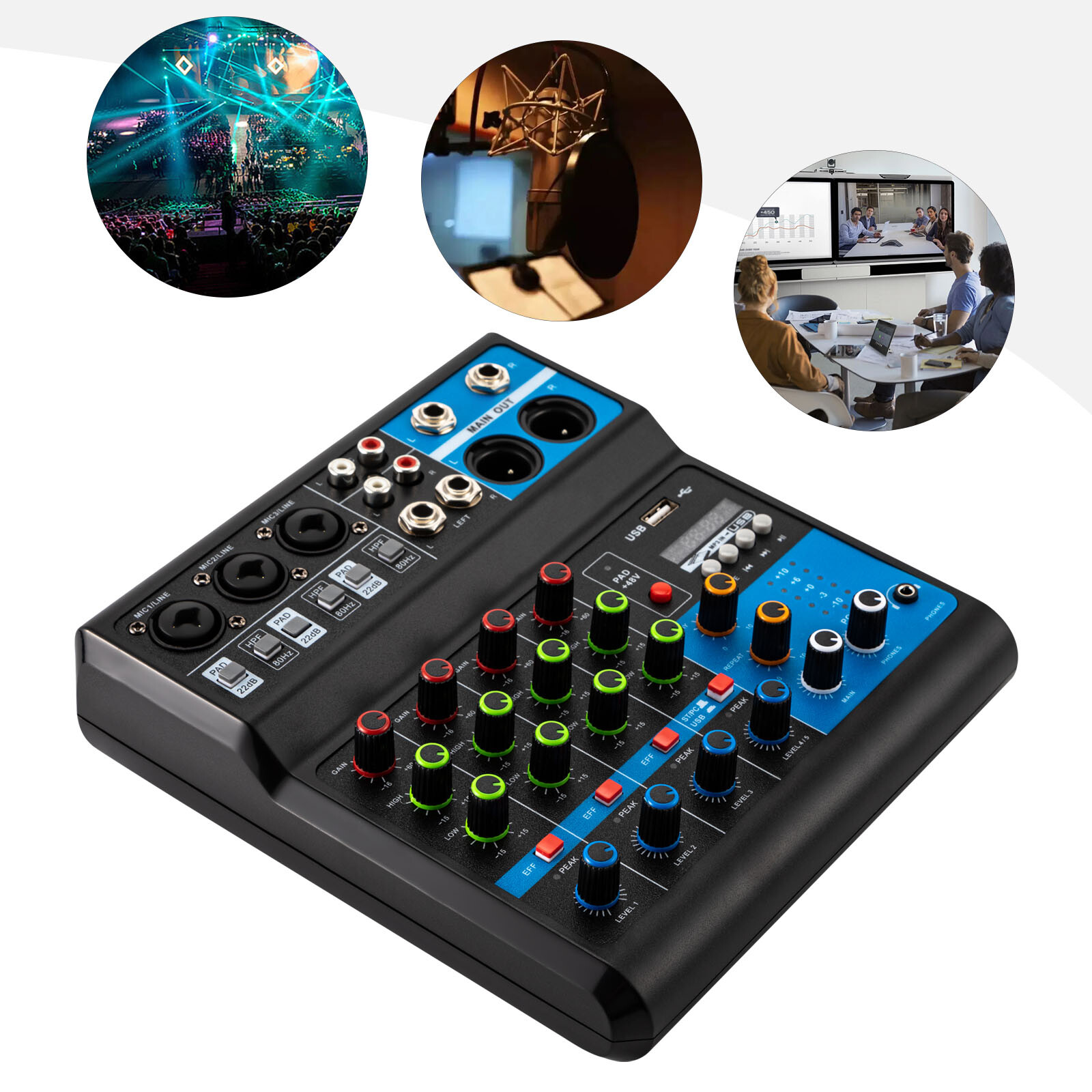 Mini Electronics Gadgets - 5-Channel Mixing Console Live Studio Audio