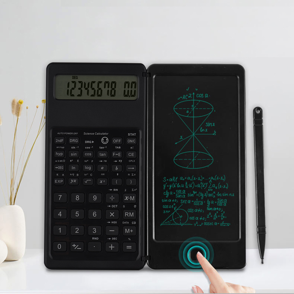 Digital Drawing Tablet - 2-In-1 Foldable Scientific Calculator & 6