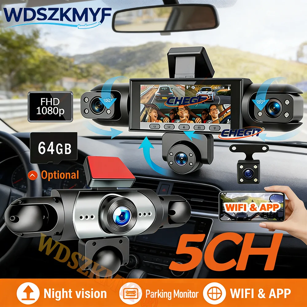 New 5Lens Dash cam 360° 1080P  – Panoramic Dash Cam 360 recenzja i cena