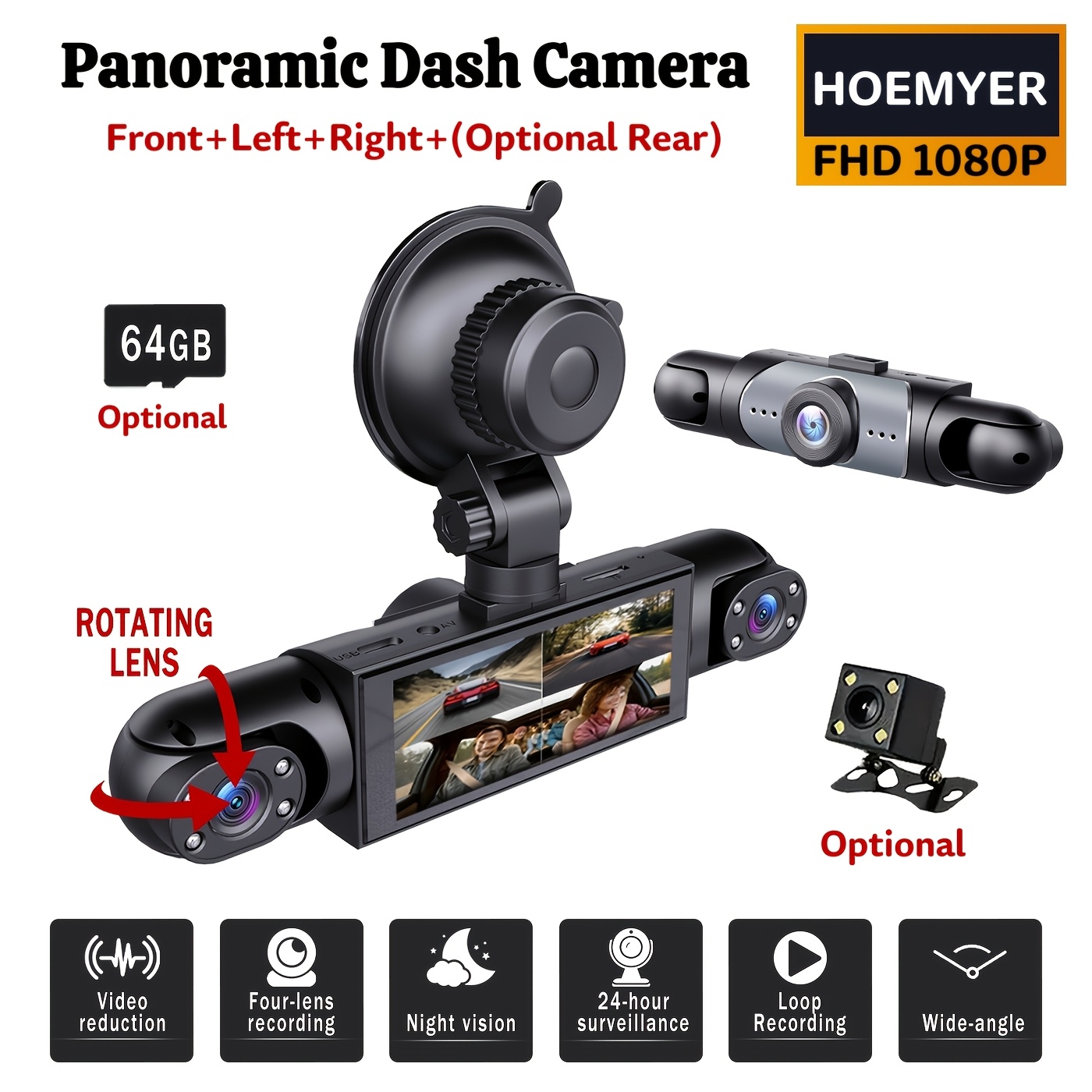 BCUOZ 360° Panoramic 3/4-chann – Panoramic Dash Cam 360 recenzja i cena