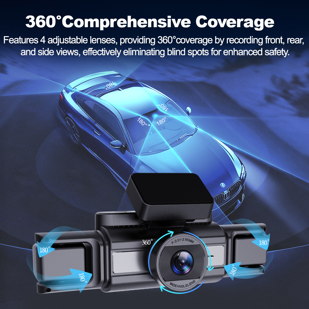 BEPOCAM 4CH 4K Dash Camera for – Panoramic Dash Cam 360 recenzja i cena