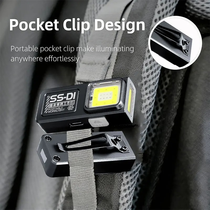 Mini COB LED Flashlight USB C  – Mini Electronics Gadgets recenzja i cena