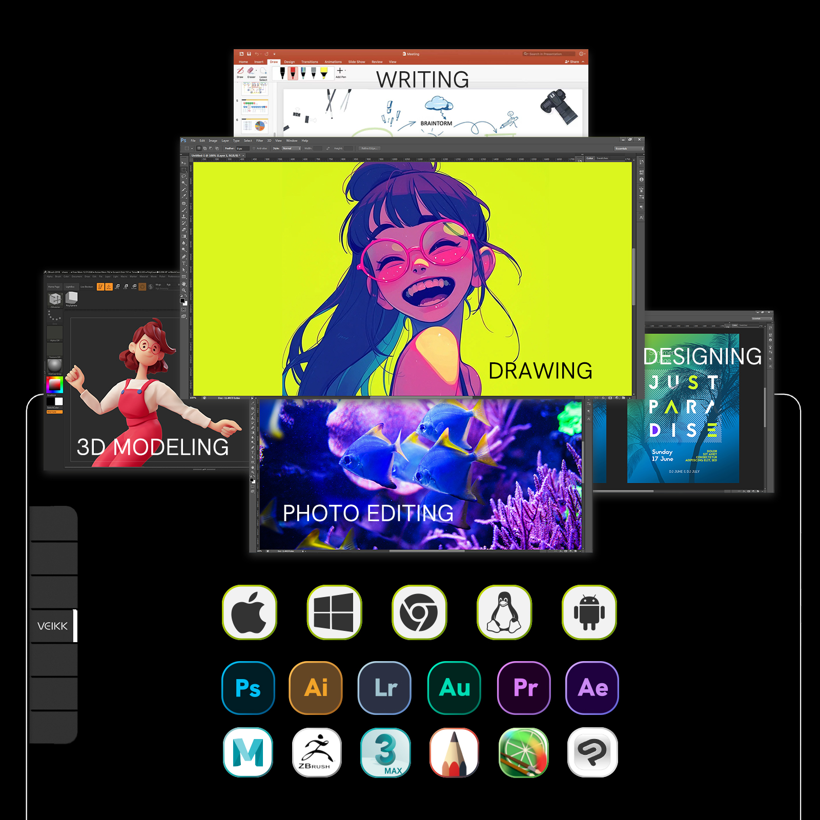 Big Screen 11.6 Inch VEIKK VK1 – Digital Drawing Tablet recenzja i cena