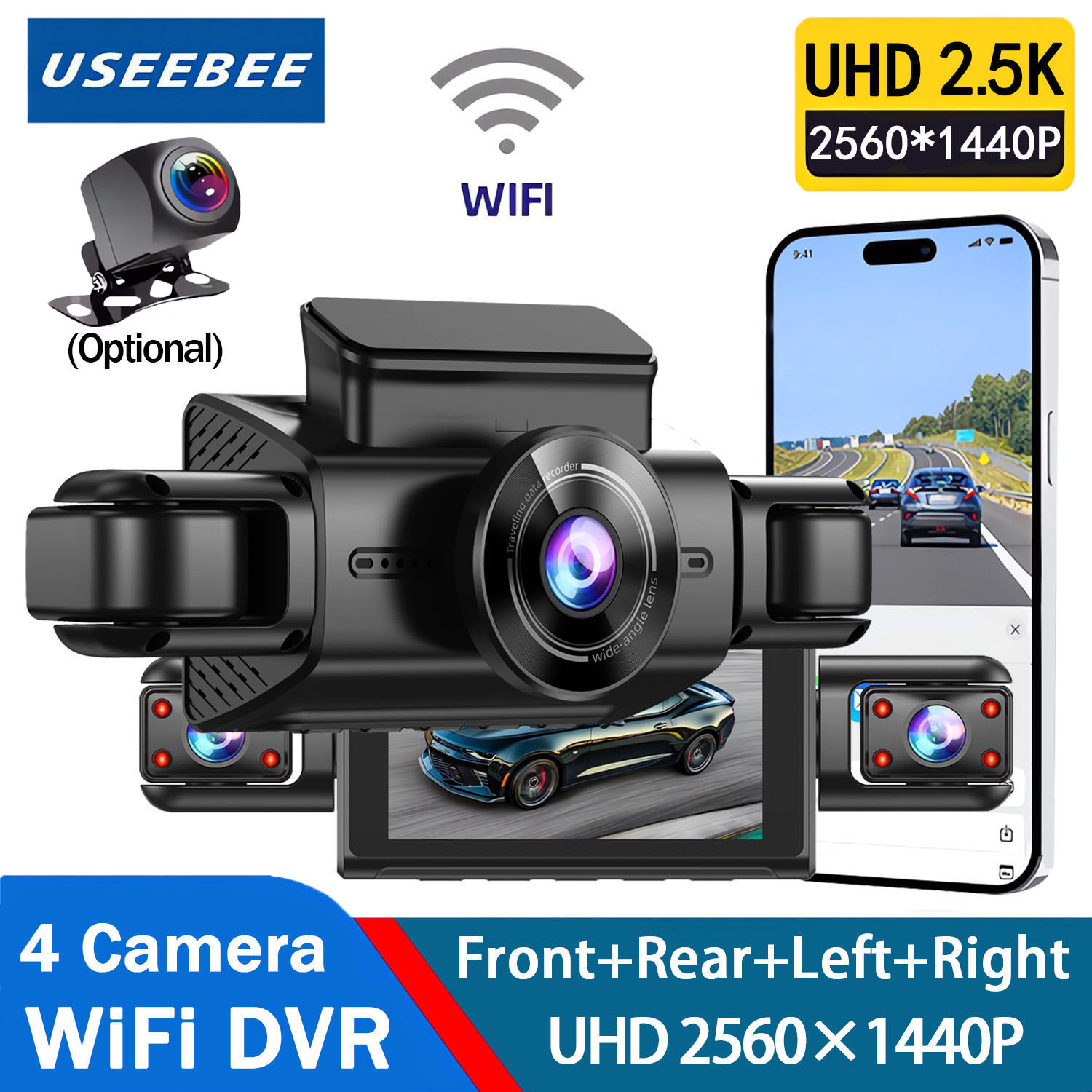 360 Degree 4 Cameras Dash Cam  – Panoramic Dash Cam 360 recenzja i cena
