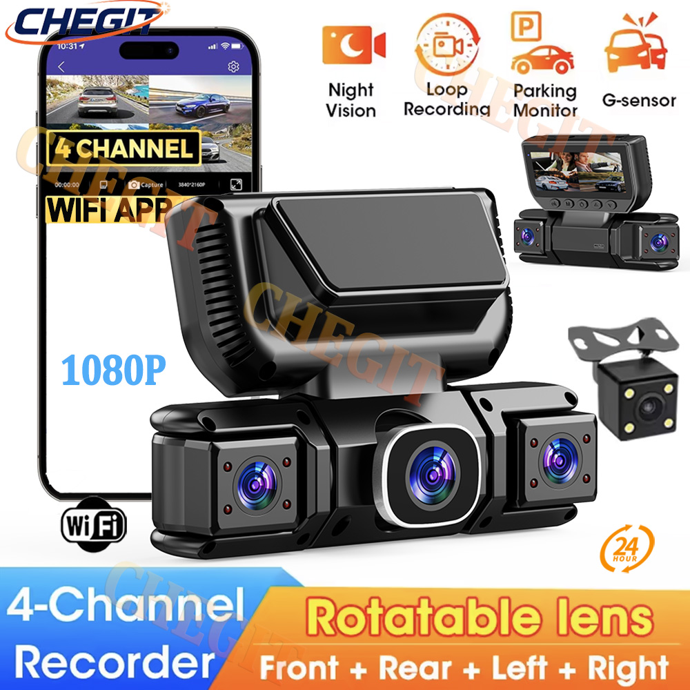 4Channels Car DVR WIFI 1080P V – Panoramic Dash Cam 360 recenzja i cena