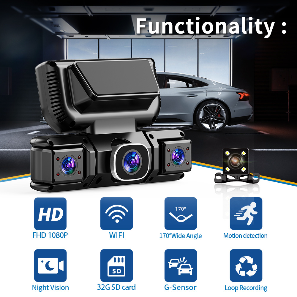 4Channels Car DVR WIFI 1080P V – Panoramic Dash Cam 360 recenzja i cena