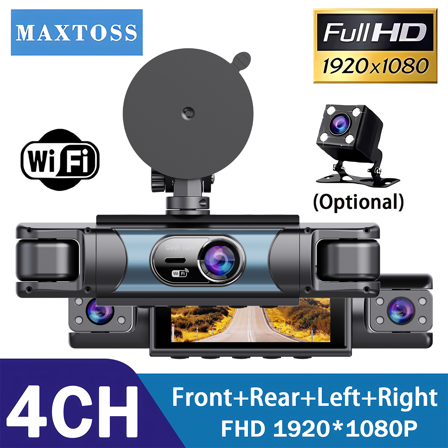 4 Channel UHD 1080P Car DVR 4- – Panoramic Dash Cam 360 recenzja i cena