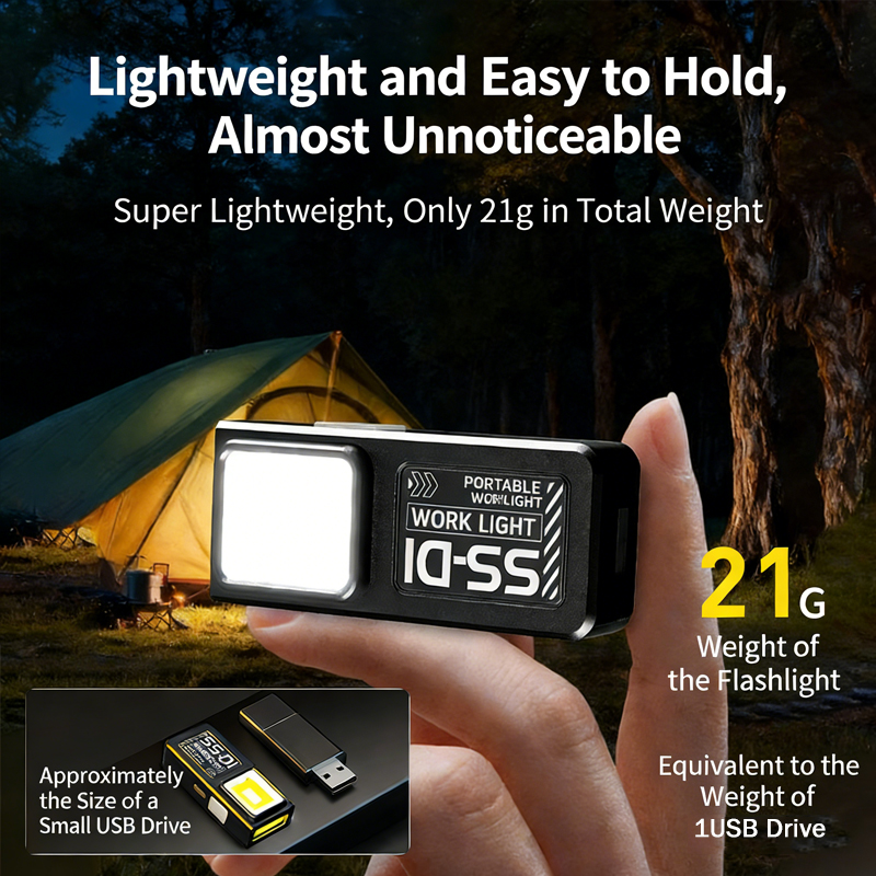 Mini COB LED Flashlight USB C  – Mini Electronics Gadgets recenzja i cena